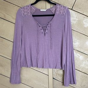 Boho Purple Long Sleeve Top
